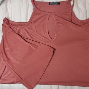 Keyhole off the shoulder top